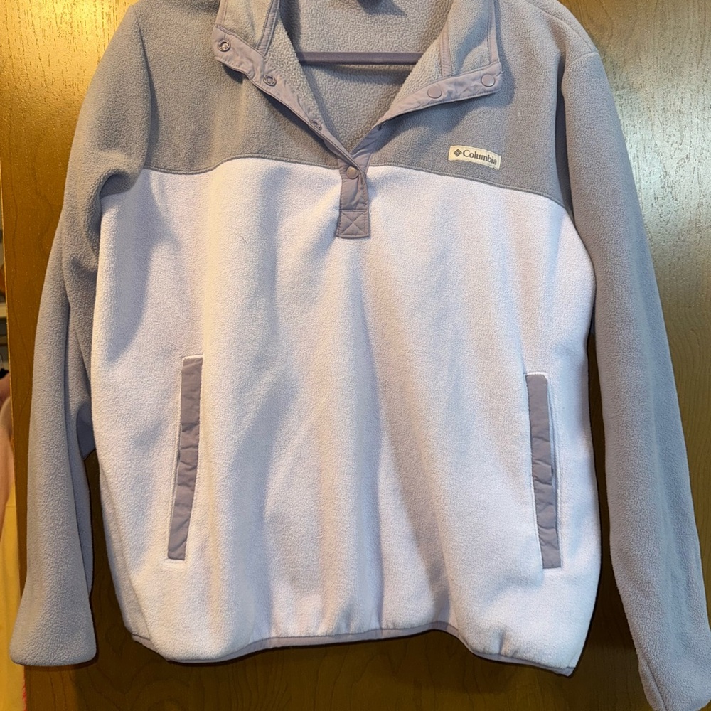 Columbia Light Purple and Gray Fleece Pullover